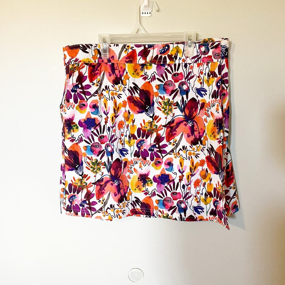 Rip skirt Hawaiian floral print women’s large